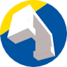 logo depicting a minimalist 3d model to be slid onto ikea hemnes beds, ikea's signature colors as background